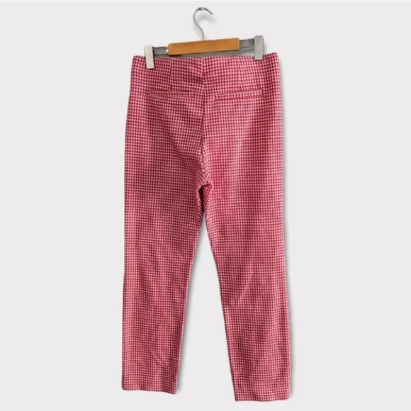 Crosby Red White flat panel front stretch houndstooth pants trousers Medium - Picture 2 of 6